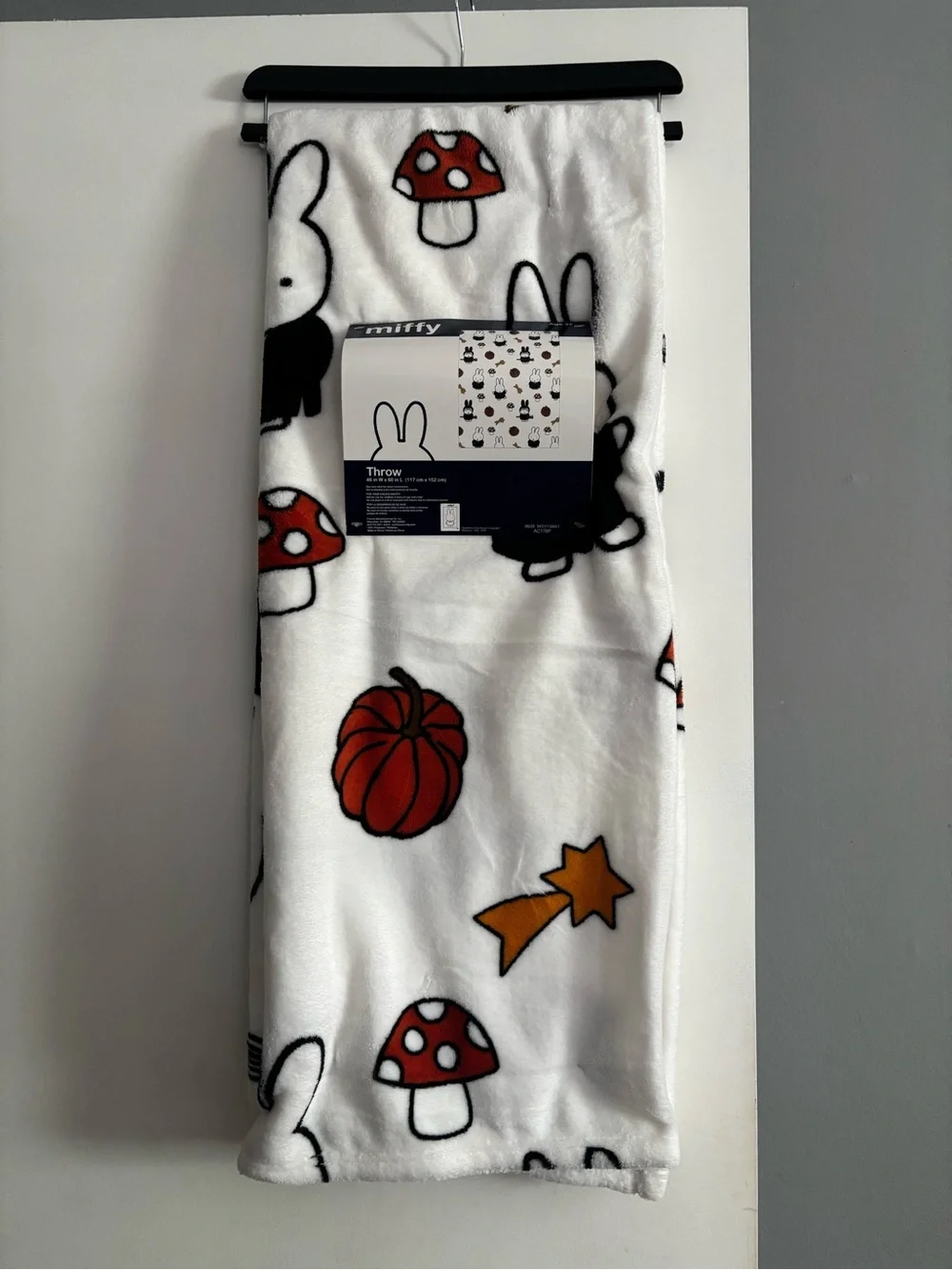 Miffy White Soft Autumn Throw Blanket